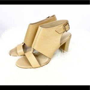 H by Halston Catrina Block Heel Leather Sandal